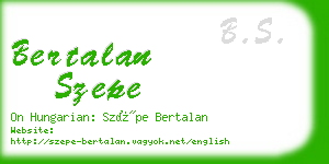 bertalan szepe business card